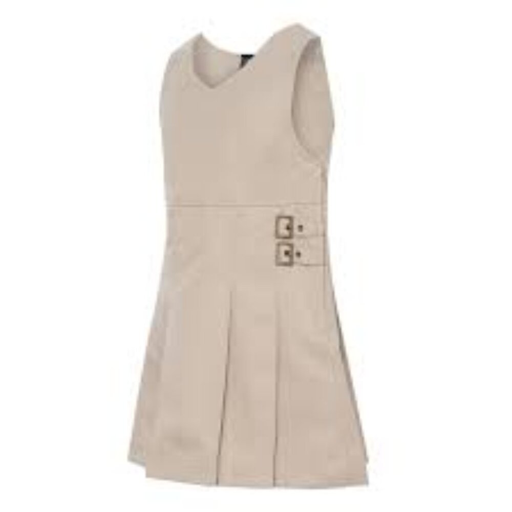 French Toast SY9075 Girls Double Buckle Jumper Khaki